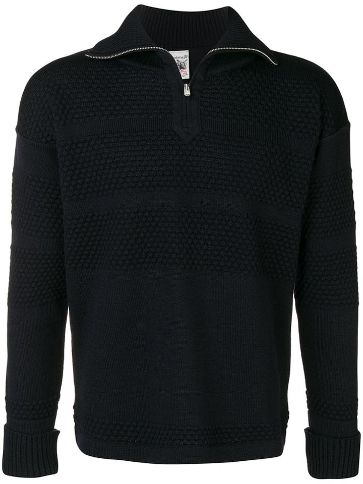 S.n.s. Herning Fisherman Short Zip Jumper - Blue