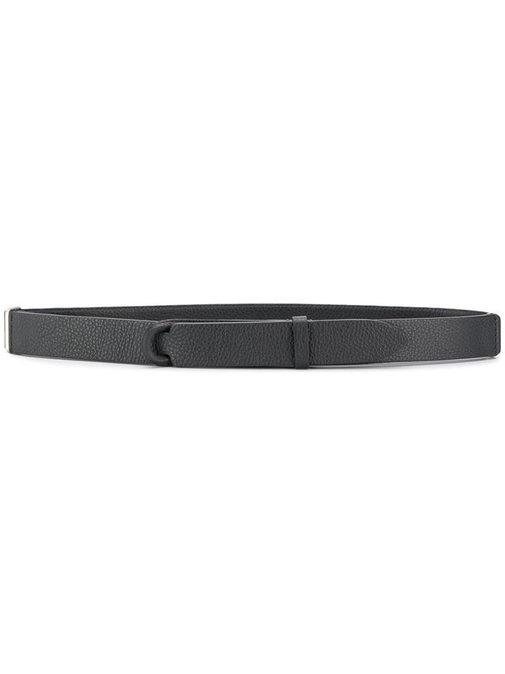 Orciani Micron Cracked-effect Belt - Black