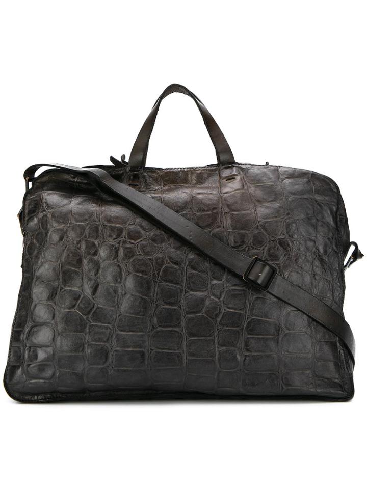 Numero 10 Santiago Embossed Tote Bag - Black