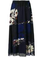 See By Chloé Floral Print Midi Skirt - Blue