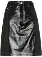 Helmut Lang Five-pocket Patent Leather Skirt - Black