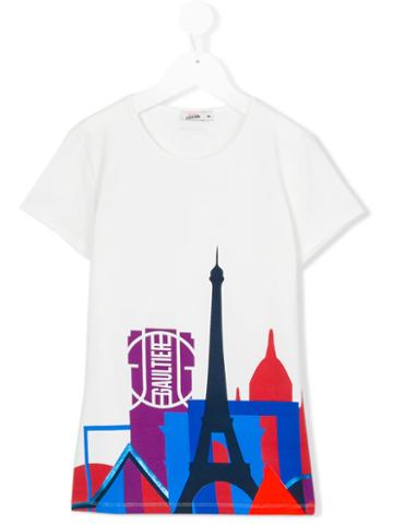Junior Gaultier - City Print T-shirt - Kids - Cotton/spandex/elastane - 14 Yrs, White