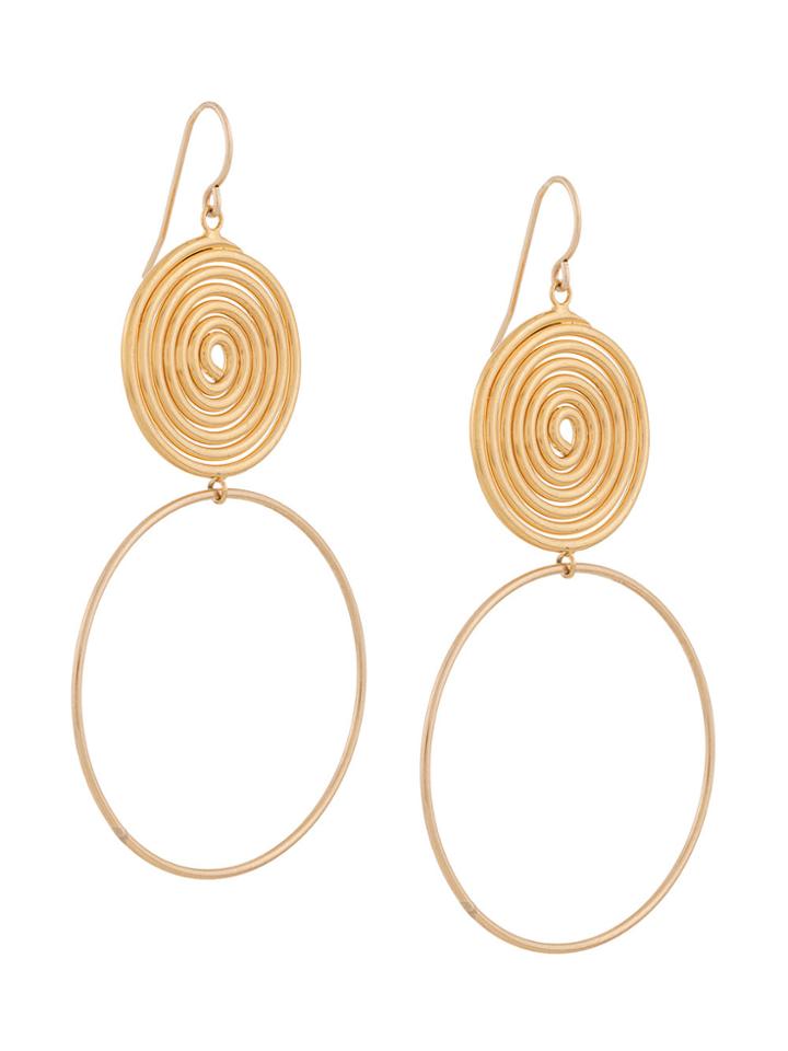 Petite Grand Sun And Moon Espiral Earrings - Metallic