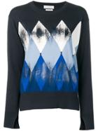 Ballantyne Graphic Print Knitted Top - Black