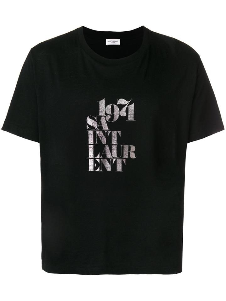 Saint Laurent 1971 Print T-shirt - Black