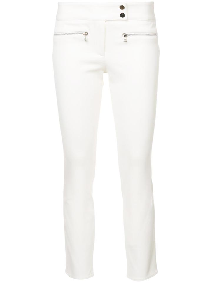 Veronica Beard Metro Cropped Kicked Flare Trousers - White