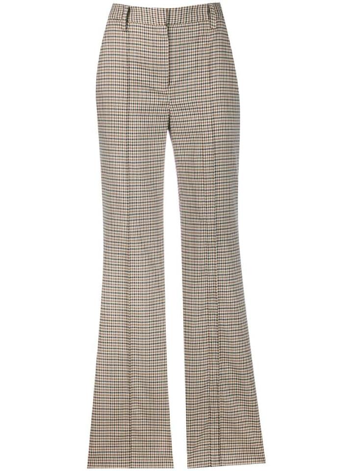 Eudon Choi High-waist Checked Trousers - Brown