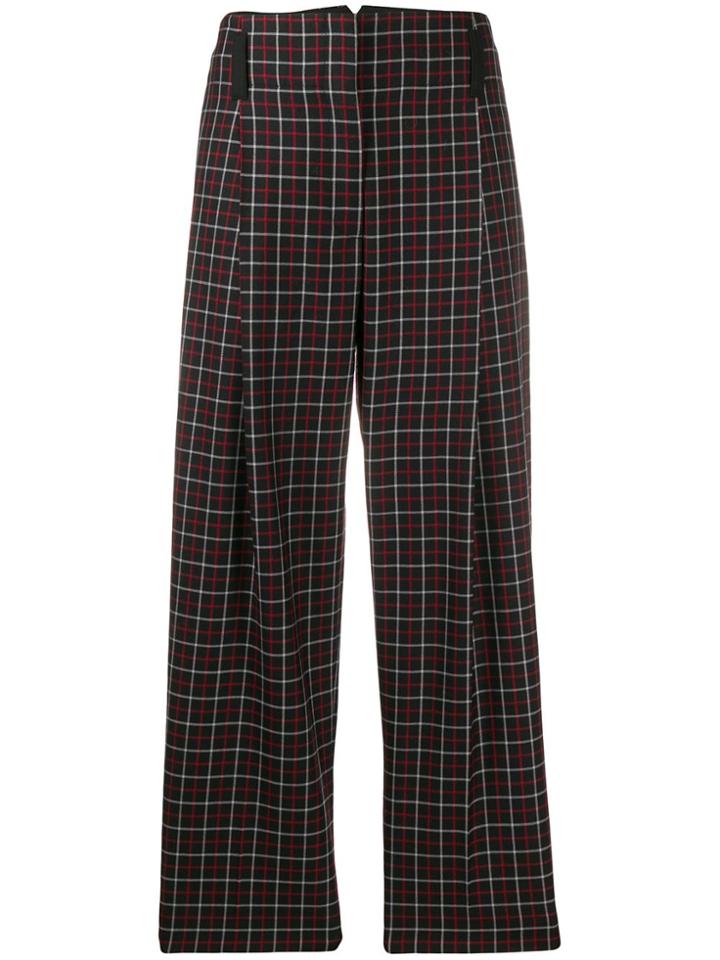 Paul Smith Checked High-waist Trousers - Black
