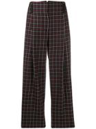 Paul Smith Checked High-waist Trousers - Black