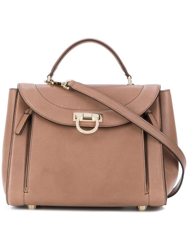 Salvatore Ferragamo Small Sofia Tote Bag - Brown
