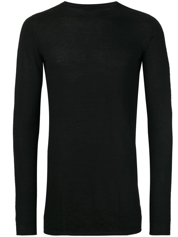 Rick Owens - Crew Neck Sweater - Men - Cashmere - L, Blue, Cashmere