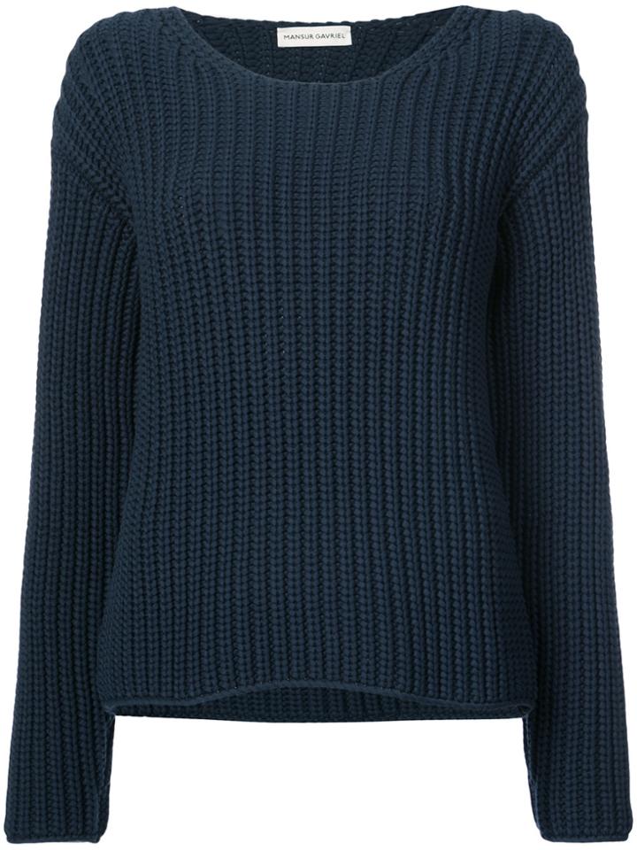 Mansur Gavriel Crew Neck Sweater - Blue