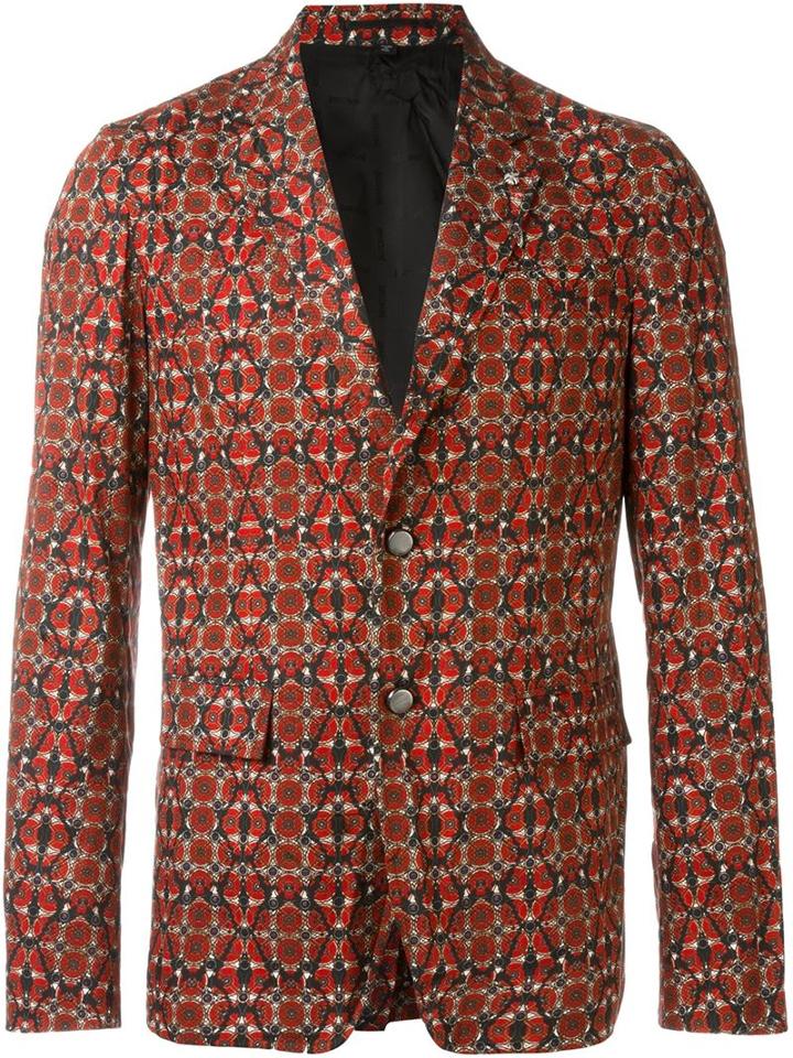 Just Cavalli Patterned Button Blazer