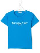 Givenchy Kids Teen Logo Print T-shirt - Blue