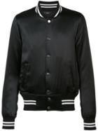 Amiri Satin Bomber Jacket, Men's, Size: Large, Black, Silk