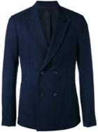Ami Alexandre Mattiussi - Double-breasted Blazer - Men - Cotton/acetate/wool - 50, Blue, Cotton/acetate/wool