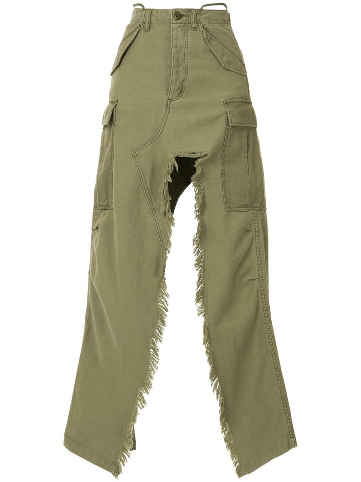 R13 Distressed Skirt - Green