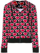 Love Moschino Heart Print Hoodie - Black