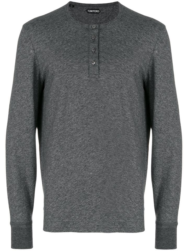 Tom Ford Henley T-shirt - Grey