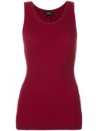 Theory Racerback Knitted Tank Top - Red