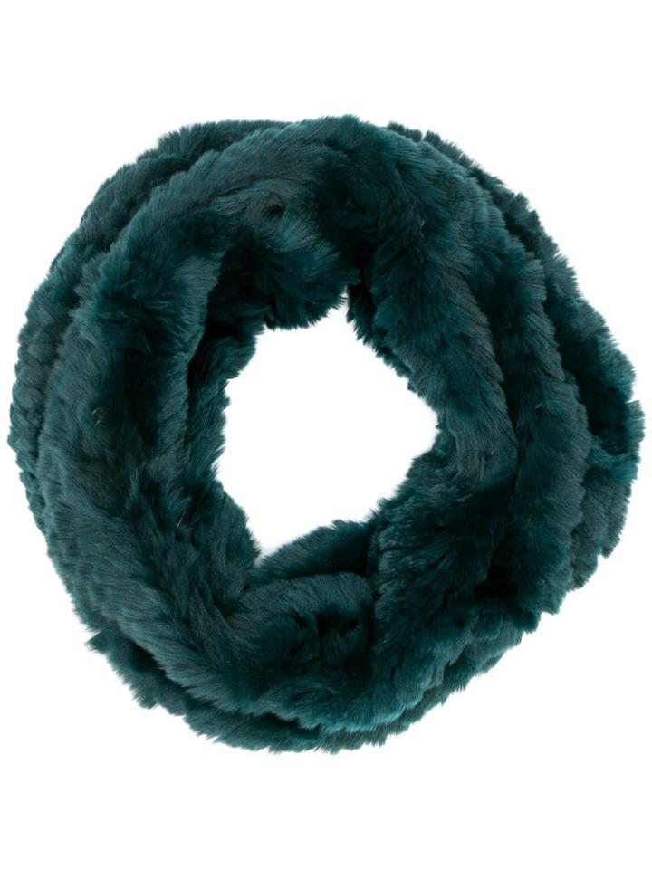 Yves Salomon Accessories Snood Knitted Scarf - Green