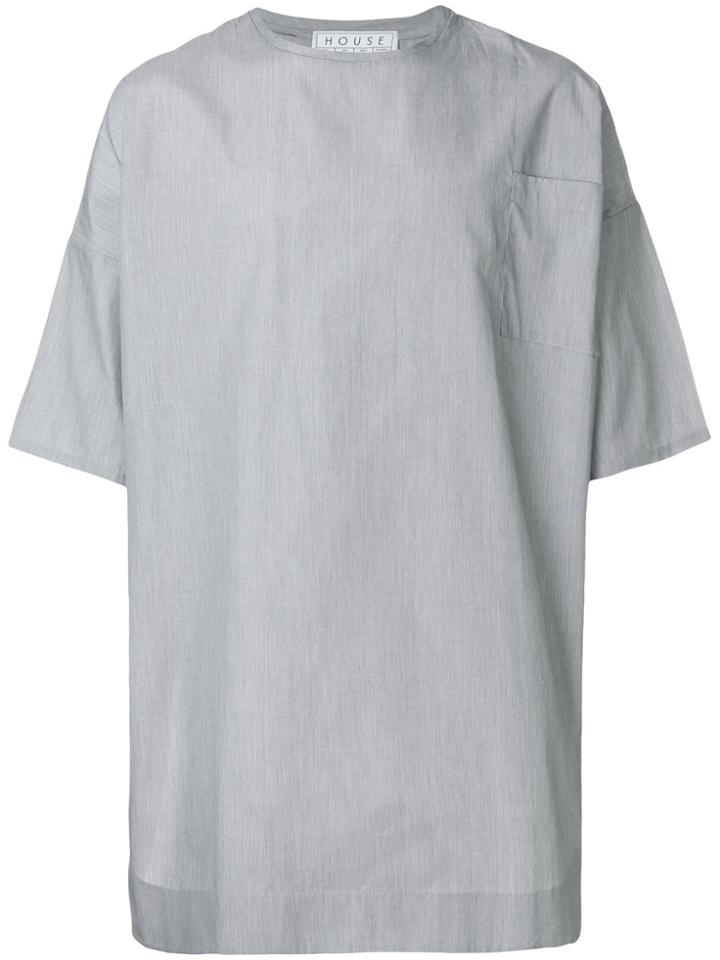 House Of The Very Islands Oversized Half Sleeve Tee - Grey