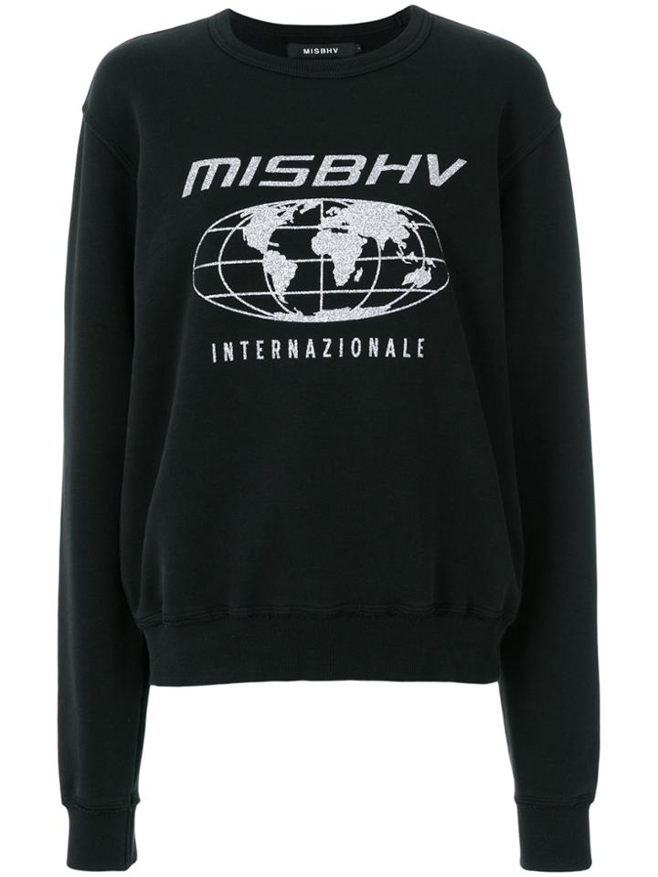Misbhv Front Printed Sweatshirt - Black
