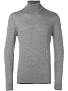 Emporio Armani Turtle-neck Fitted Sweater - Grey
