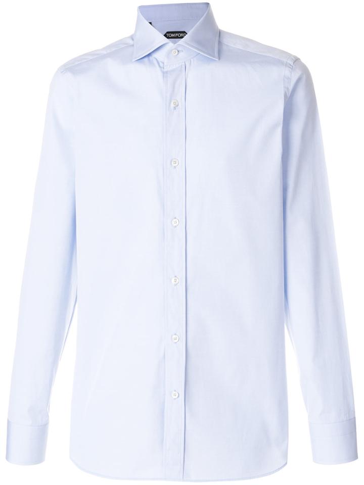 Tom Ford Cutaway Collar Shirt - Blue