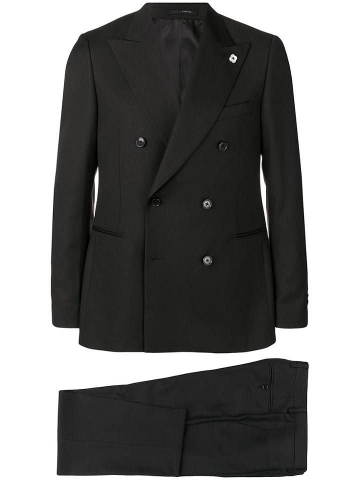 Lardini Two-piece Double-breasted Suit - Black