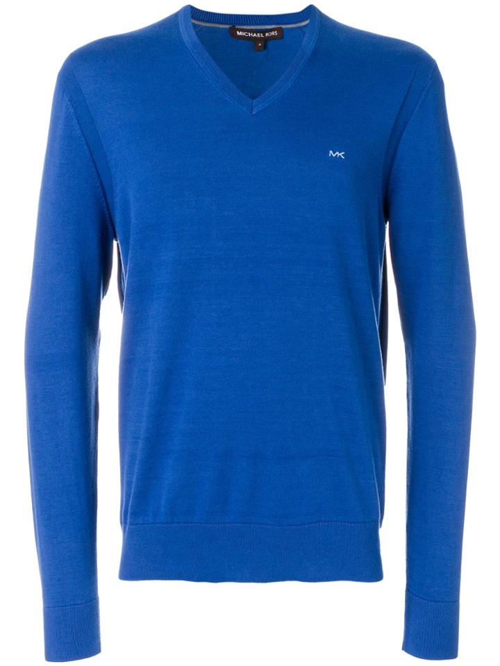 Michael Michael Kors V-neck Sweater - Blue