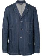 E. Tautz Contrast Stitching Blazer - Blue