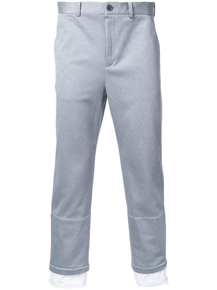 En Route Straight Cropped Trousers, Men's, Size: 3, Grey, Polyester