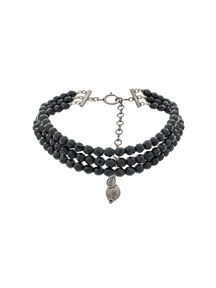 Jean Paul Gaultier Vintage Three-row Beads Choker - Black