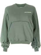 Off-white Oversized Pocket Sweatshirt - Green