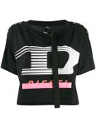 Diesel Eyelet Detailed Logo T-shirt - Black