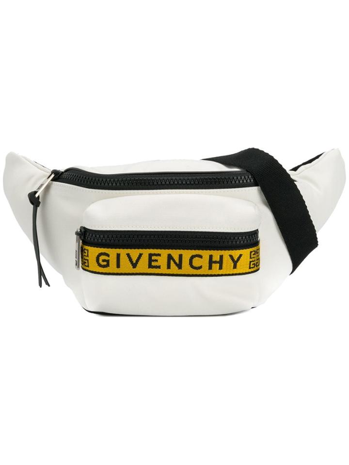 Givenchy 4g Logo Tape Belt Bag - White