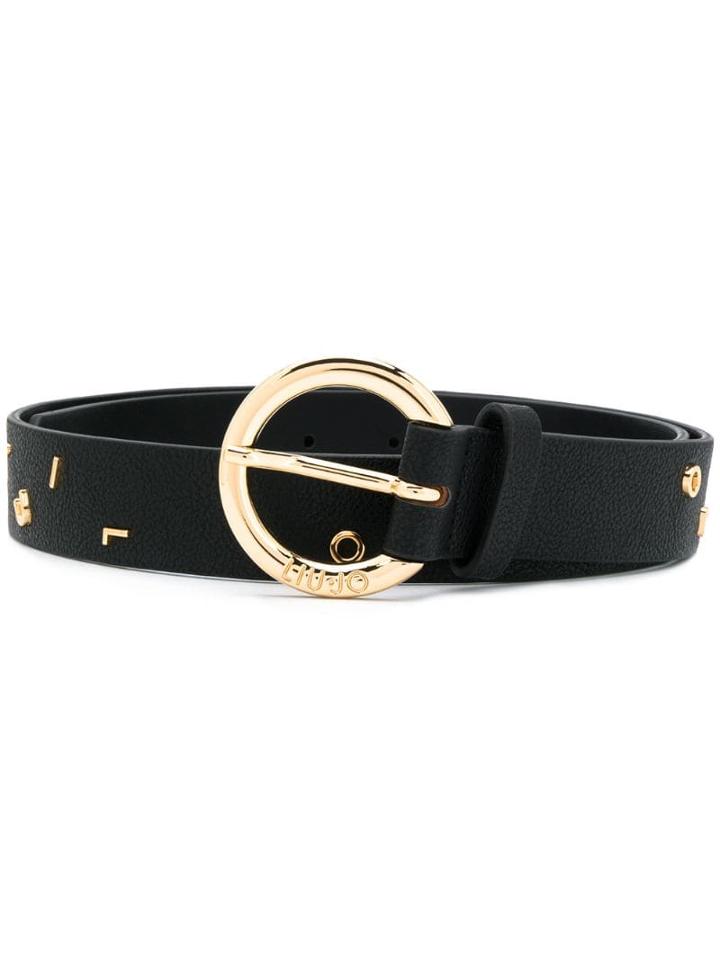 Liu Jo Engraved Logo Buckle Belt - Black