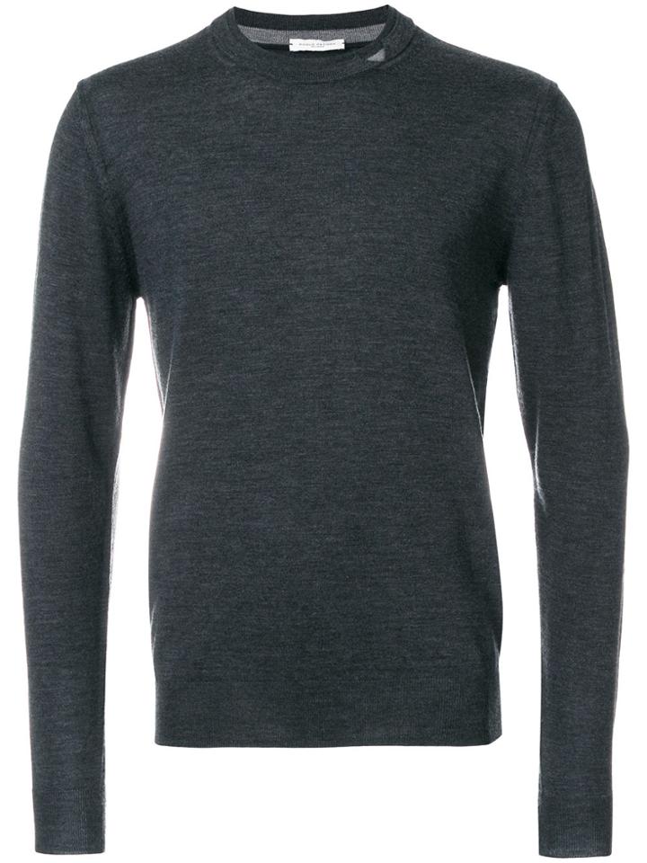 Paolo Pecora Notched Neckline Sweater - Grey