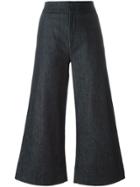 Victoria Victoria Beckham Cropped Super Wide Trousers - Blue