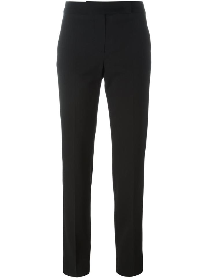 Max Mara Straight Trousers, Women's, Size: 46, Black, Spandex/elastane/virgin Wool