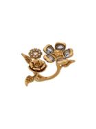 Versace V-floral Garden Ring - Gold