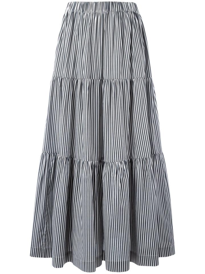 P.a.r.o.s.h. Long Tiered Skirt, Women's, Grey, Cotton/polyamide/spandex/elastane