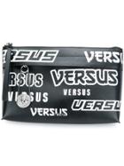 Versus Printed Clutch - Black