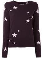 Chinti And Parker Star Intarsia Sweater, Women's, Size: Xl, Pink/purple, Cashmere