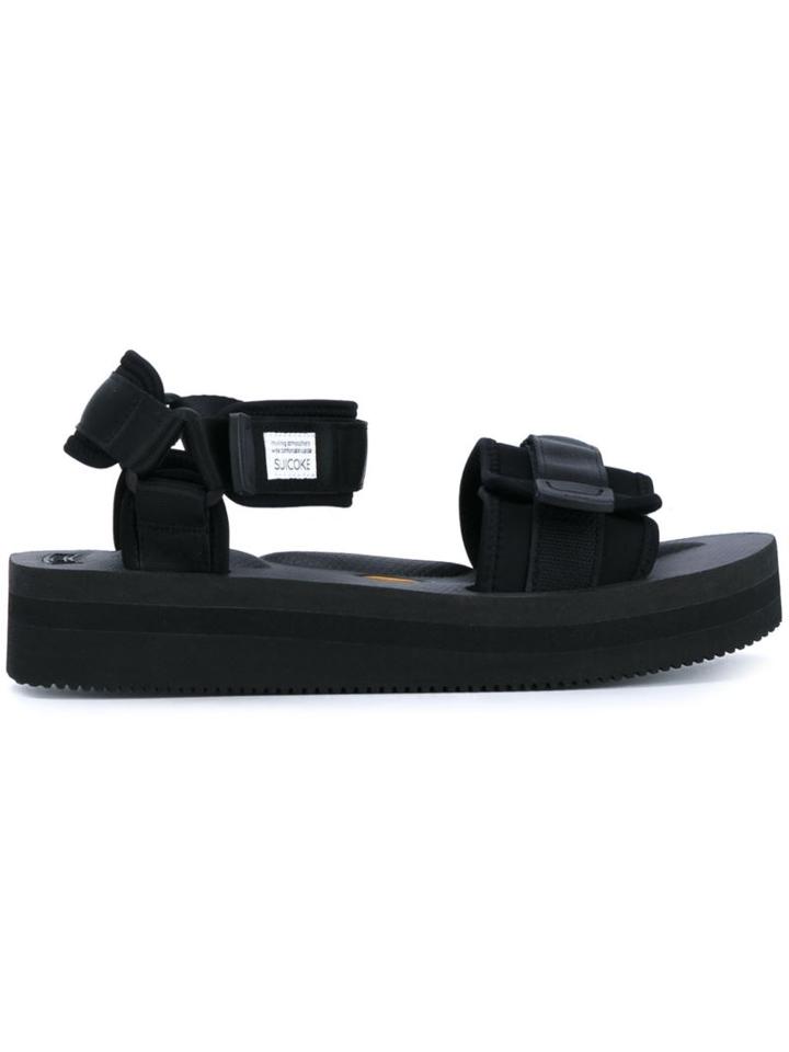 Suicoke Velcro Strap Sandals, Women's, Size: 7, Black, Nylon/rubber