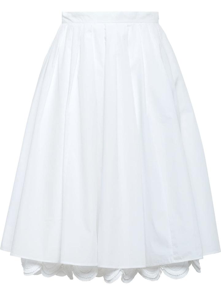 Prada High-waist Flared Skirt - White