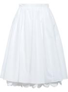 Prada High-waist Flared Skirt - White