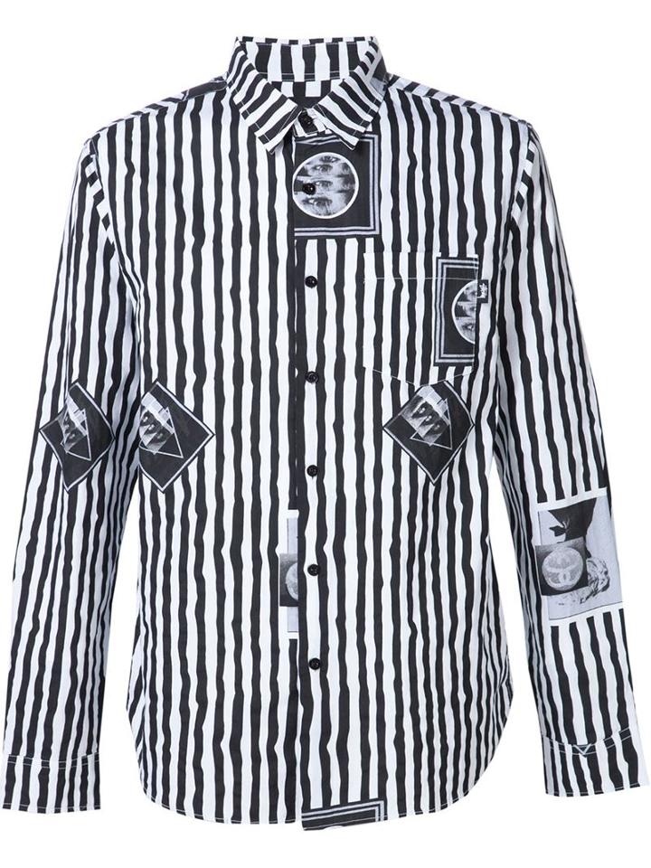 Stussy Photo Print Striped Shirt