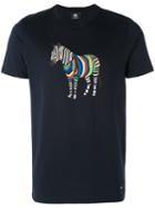 Ps By Paul Smith - Zebra Print T-shirt - Men - Cotton - Xl, Blue, Cotton